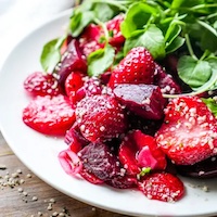 Roasted Beet and Strawberry Salad