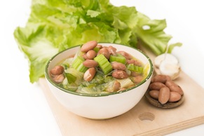 Escarole with White Beans and Pine Nuts