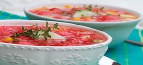 Cool Watermelon and Hatch Chili Gazpacho