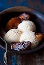 Grilled Maple-Butter Apricots with Vanilla Ice Cream