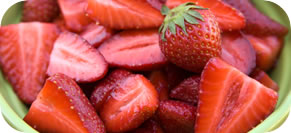 Sliced Strawberries with Grand Mariner Zabaglione