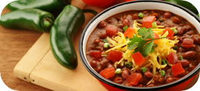 Spicy Two-Bean Vegetarian Chili