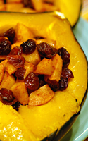 Acorn Squash with Cranberry Apple Stuffing