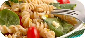 Warm Pasta Salad with Roasted Corn and Poblanos 